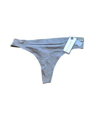 NWT Danskin Organic Cotton Womens Thong Large Blue Gray Eco-Friendly
